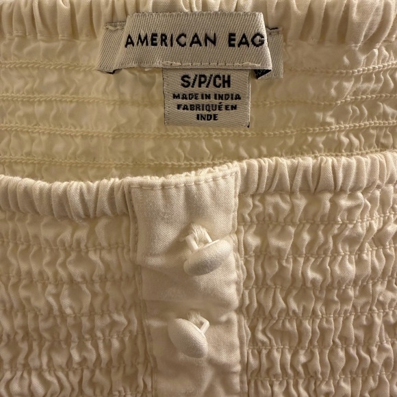 American Rag Cream Ruffle Smocked Blouse - Picture 3 of 3